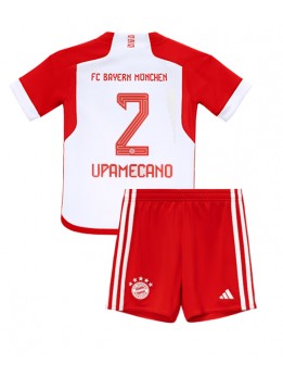 Bayern Munich Dayot Upamecano #2 Replika Hemmakläder Barn 2023-24 Kortärmad (+ byxor)